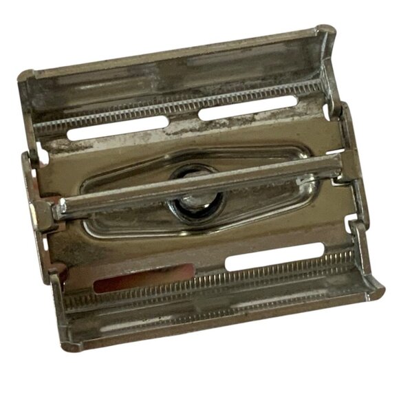 Vintage Lady Gillette Blue Atomic Starburst Safety Razor Twist To Open 1960s USA - Picture 5 of 5